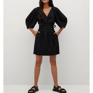 Mango Puffed sleeves dress NWT
